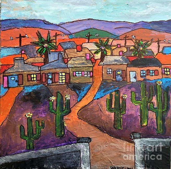 Fort Mohave Neighborhood Painting by Mark SanSouci