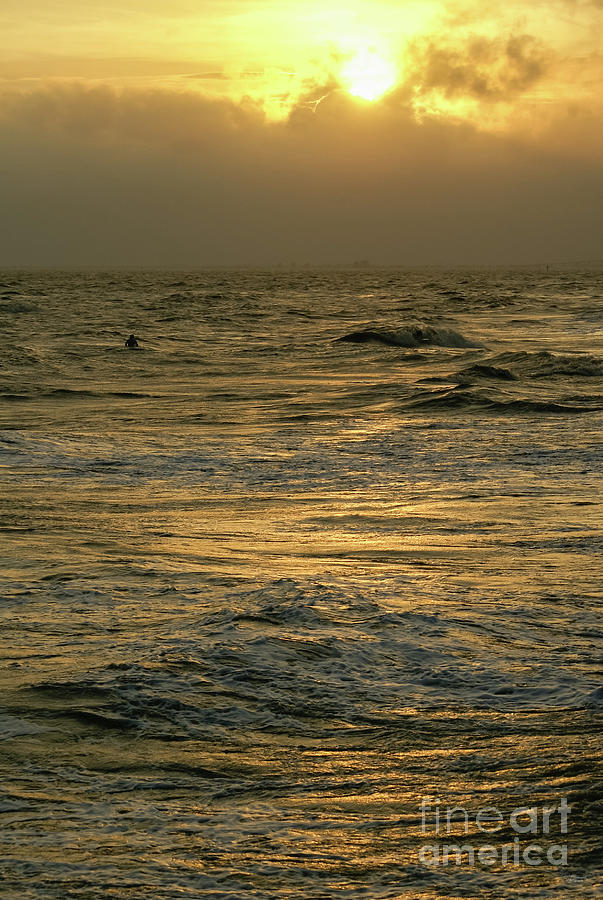 Fort Myers Surfer Gold Sunset Photograph by Jennifer White
