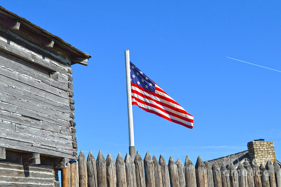 Fort Osage American Flag Photograph by Catherine Sherman