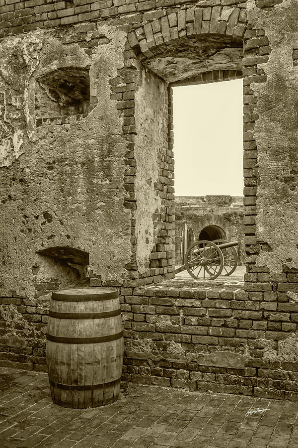 Fort Pike Brickwork and Cannon Photograph by Jurgen Lorenzen
