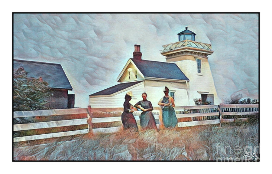 Fort Point Lighthouse, LaHave NS Digital Art by Art MacKay