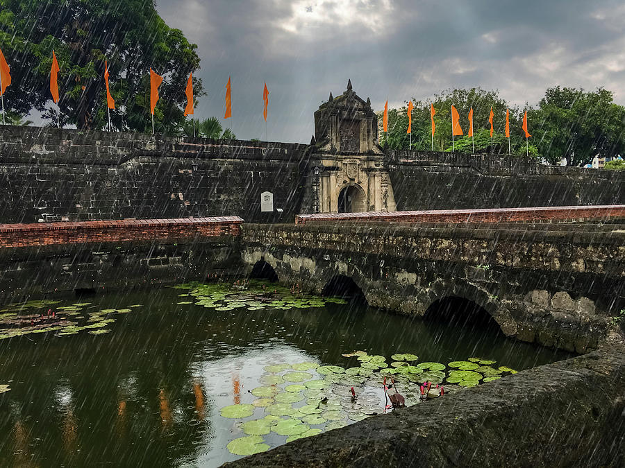 Fort Santiago in the rain, Manila Philippines Photograph by Christine Ley