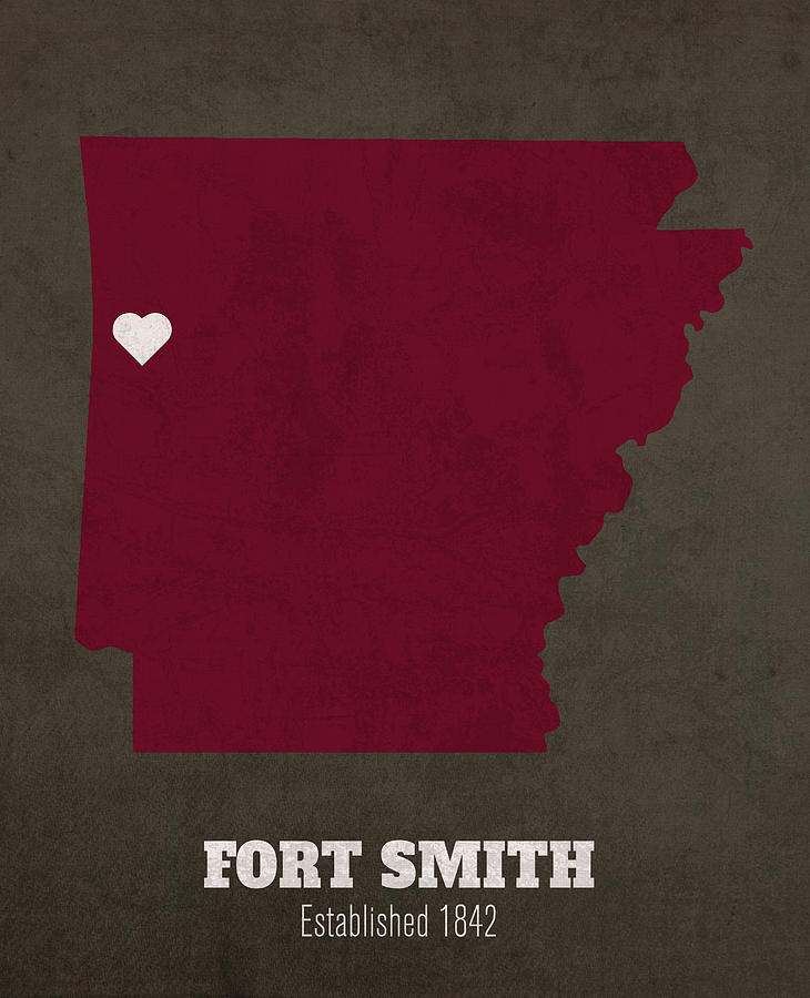 Fort Smith Arkansas City Map Founded 1842 Arkansas State University
