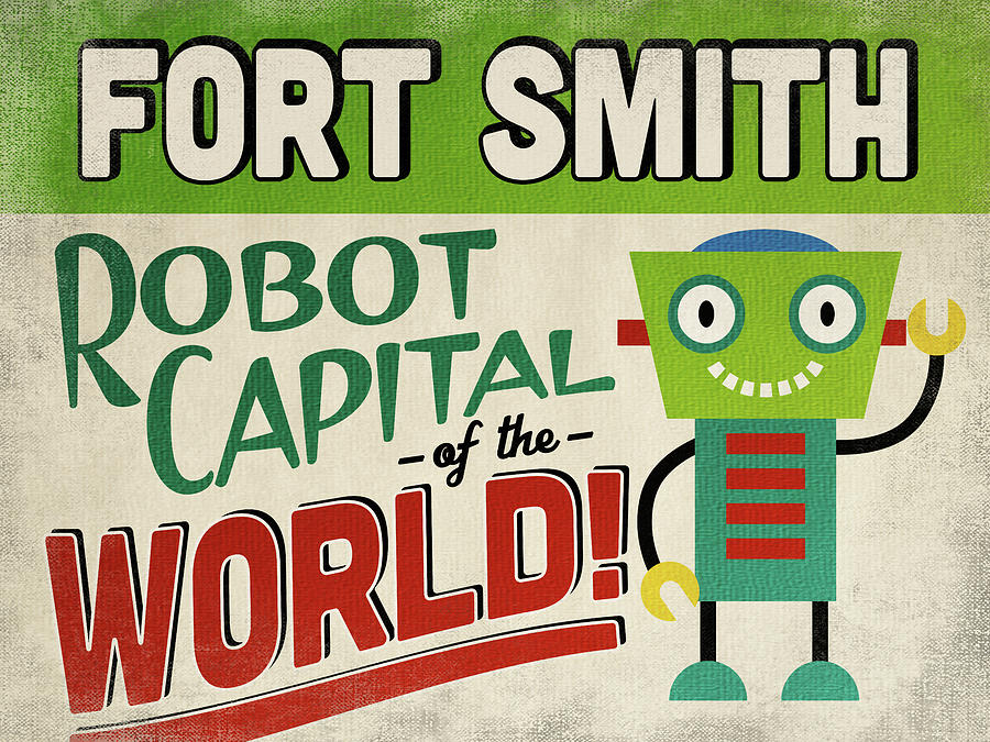 Fort Smith Arkansas Robot Capital Digital Art by Flo Karp