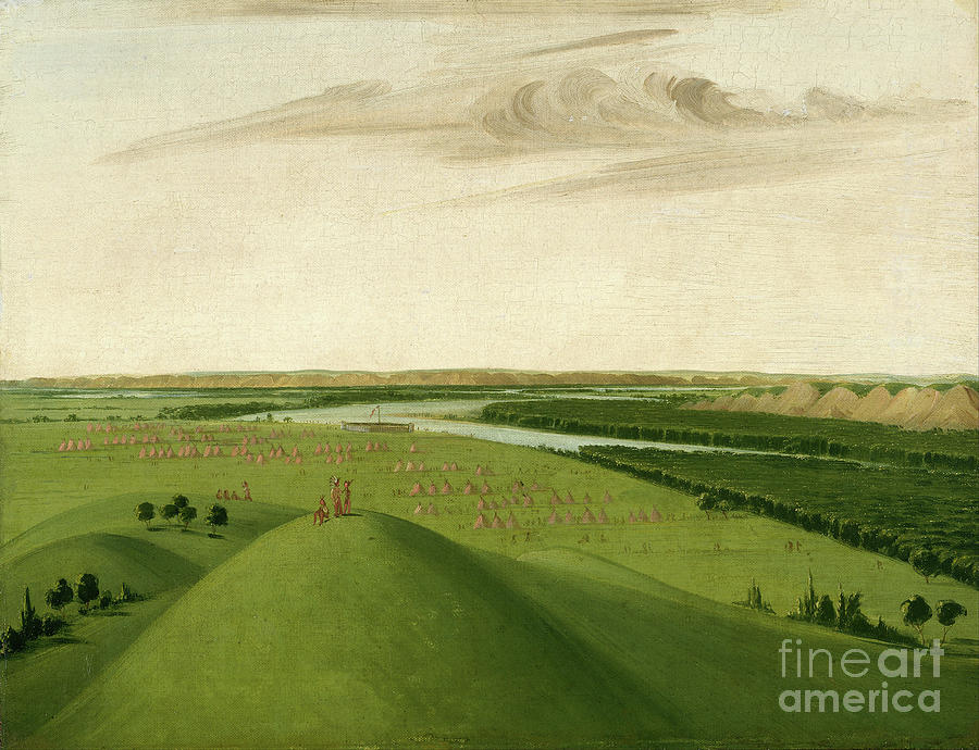 Fort Union, 1832 Painting by George Catlin