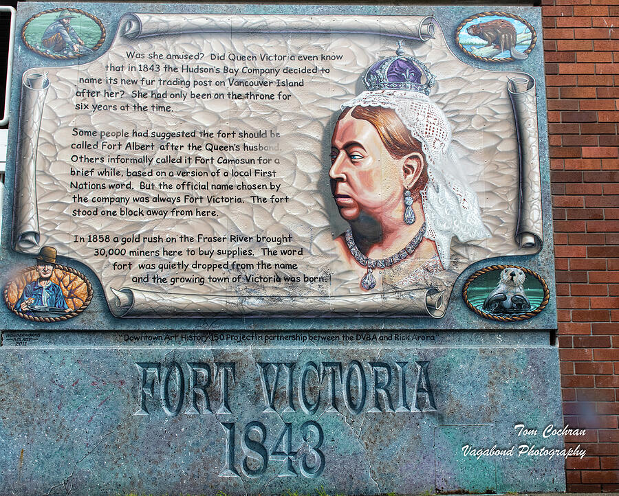 Fort Victoria 1843 Plaque Photograph by Tom Cochran