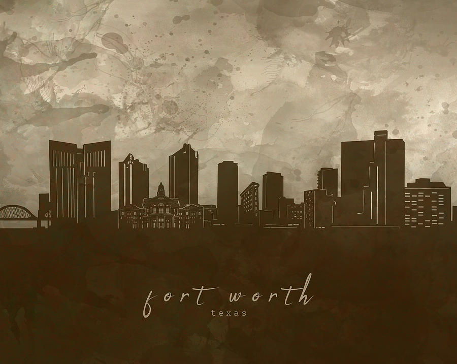 Fort Worth Skyline Panorama 4 Digital Art