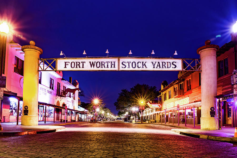 Fort Worth Stockyards Skyline Photograph by Gregory Ballos