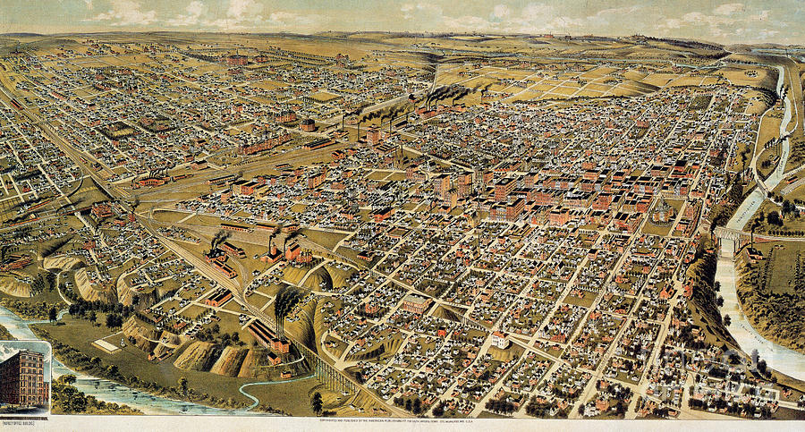 Fort Worth, Texas, 1891 Drawing by H Wellge