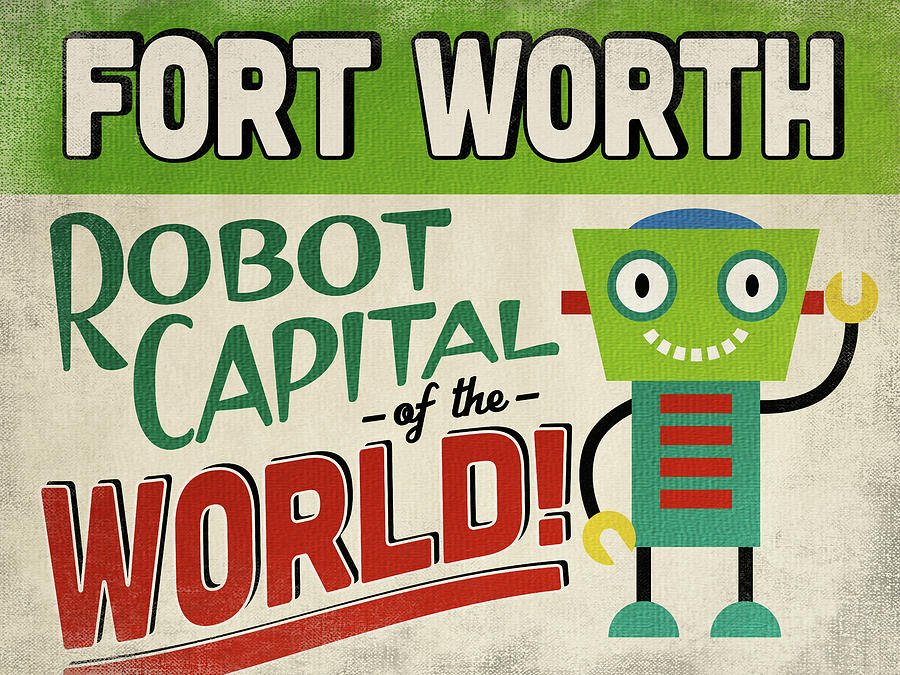 Fort Worth Texas Robot Capital Digital Art by Flo Karp