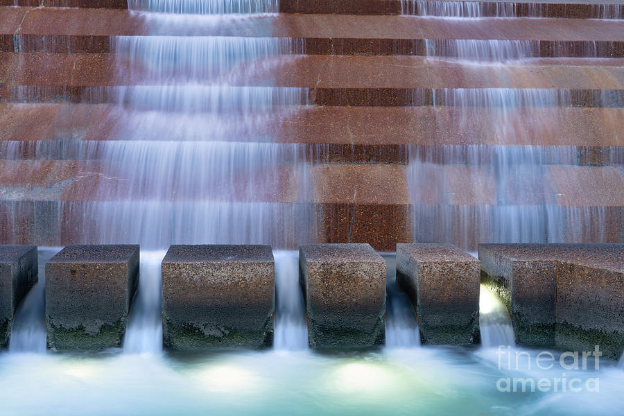Fort Worth Waterfalls Gardens Closeup 2 Photograph by Bee Creek Photography - Tod and Cynthia