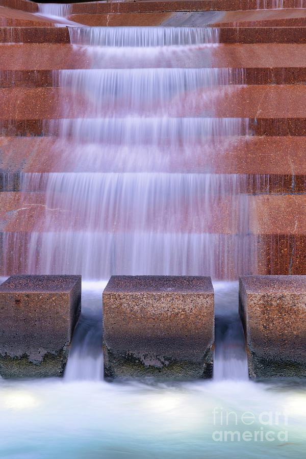 Fort Worth Waterfalls Gardens Closeup Vertical Photograph by Bee Creek Photography - Tod and Cynthia