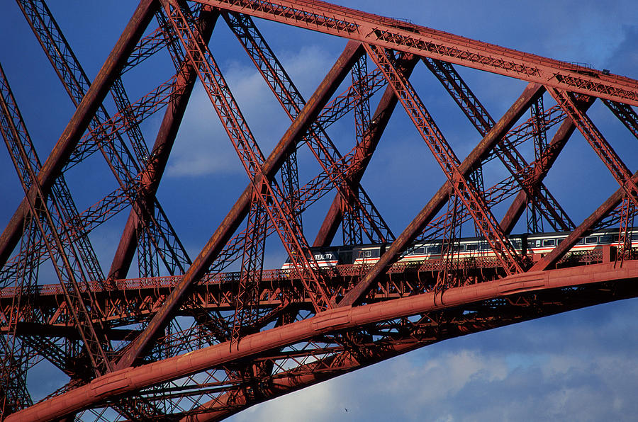 Forth Rail Bridge In Edinburgh In Detail Photograph by Vital Pictures