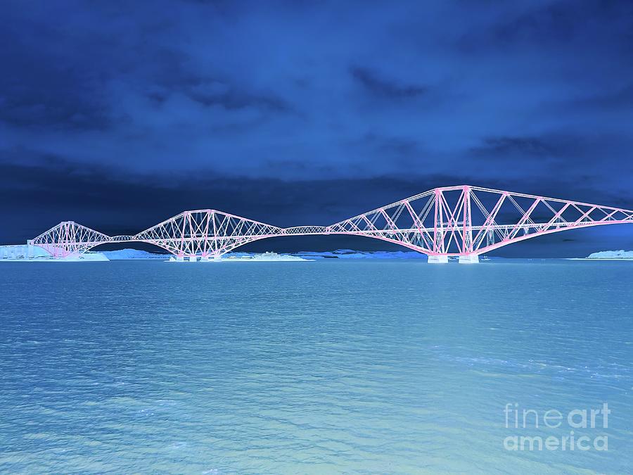 Bridge Digital Art - Forth Railway Bridge Queensferry Edinburgh pr023 by Douglas Brown