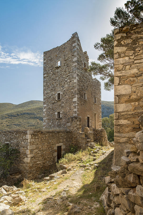 Fortified Tower-house of Vathia, Mani Peninsula Photograph by Robert George Young