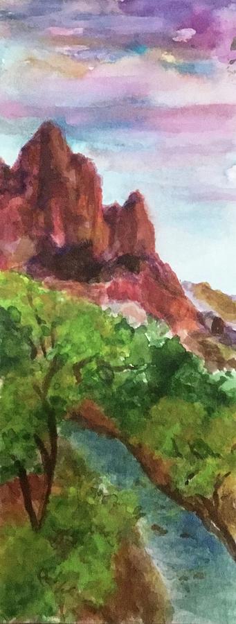Fortress of Zion Painting by Cheryl Wallace