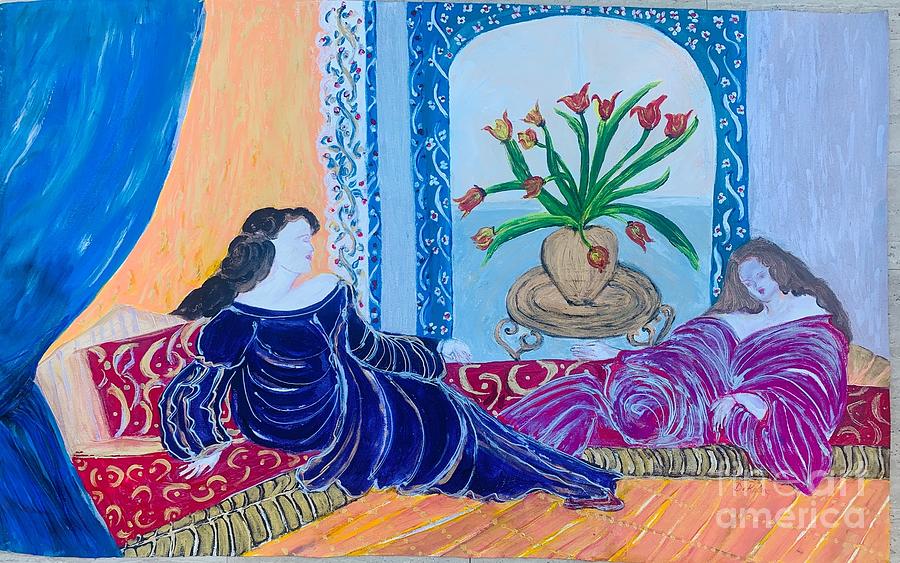Fortune Telling Harem Collection Painting by Duygu Kivanc
