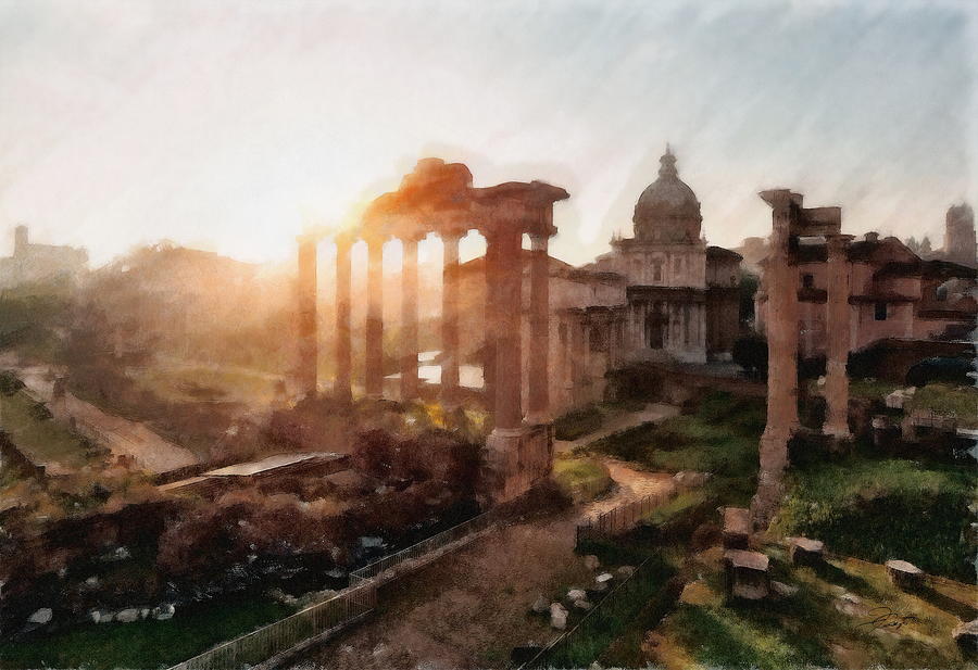 Forum Romanum, Rome Digital Art by Jerzy Czyz