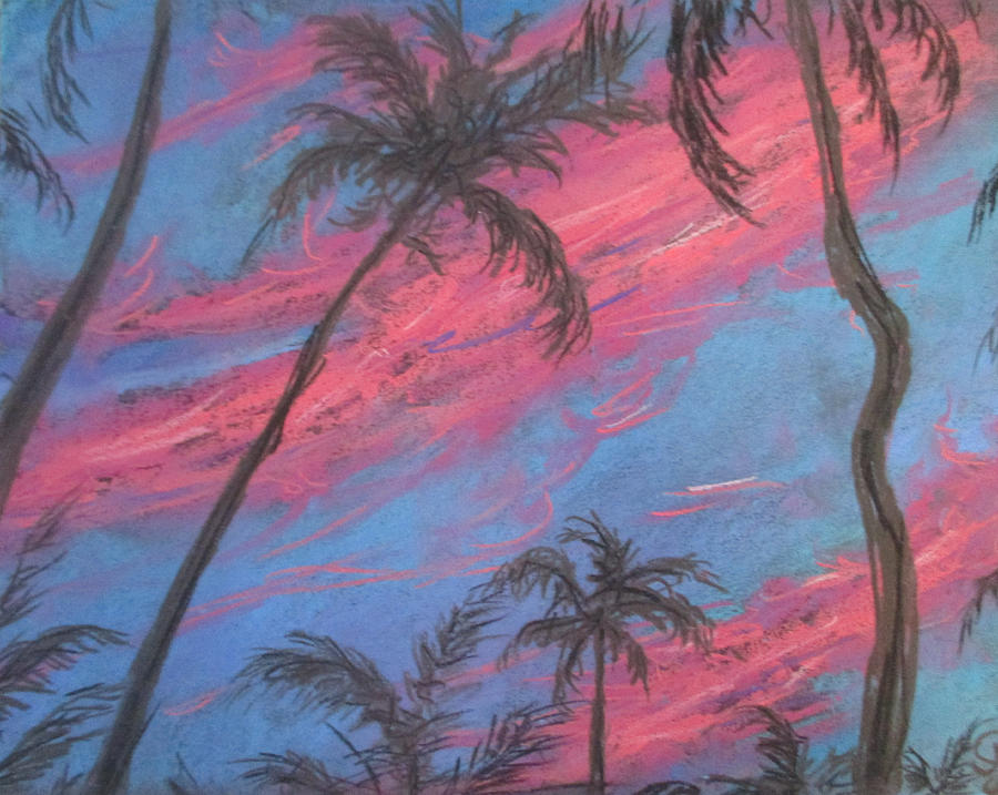 Beach Sunset Painting - Forever Flutters by Jen Shearer