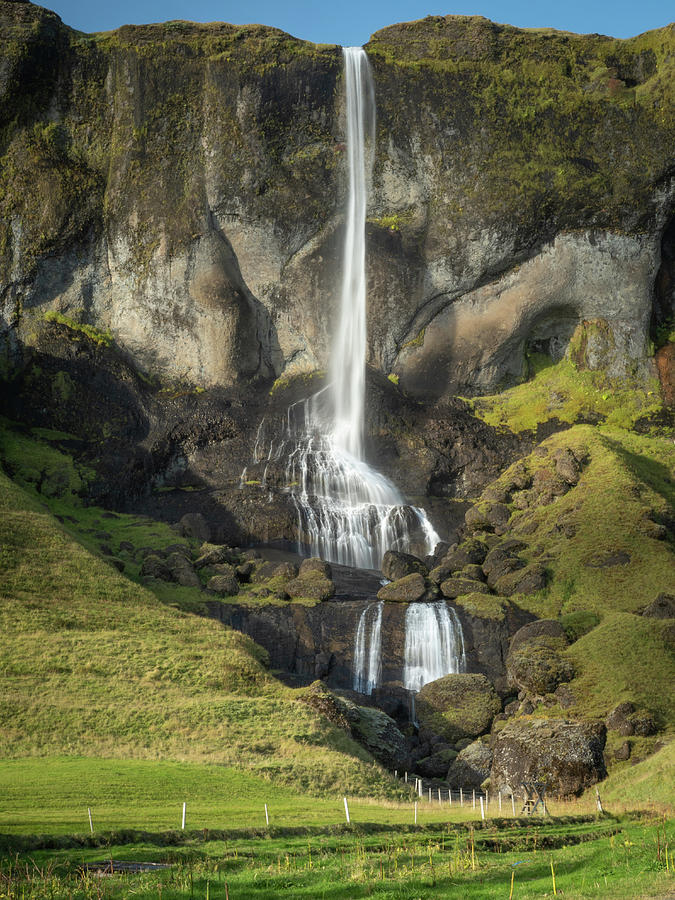 Foss a Sidu Iceland Waterfall Photograph by Kristia Adams