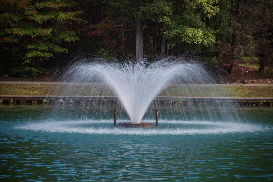Fountain at C.G. Hill Memorial Park Photograph by Chad Meyer