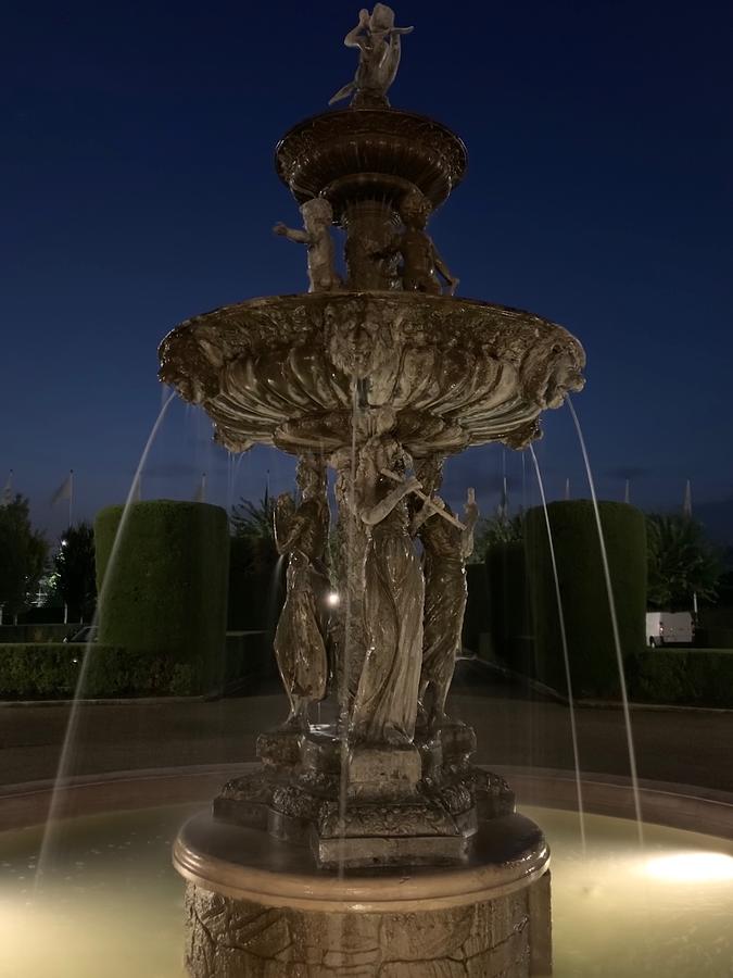 Fountain At Night Photograph by Cheryl Scanlan - Fine Art America