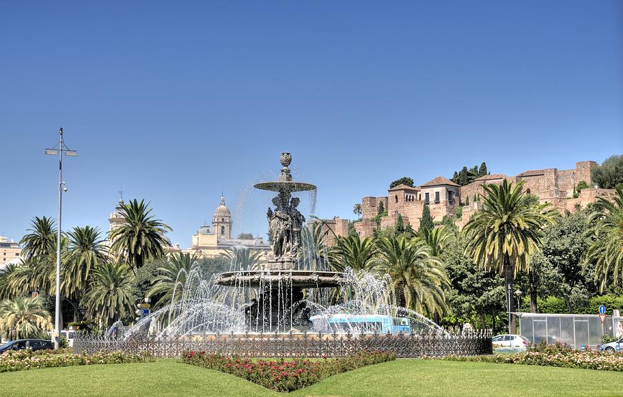 Fountain (Fuente de las Tres Gracias) in Málaga, Spain Photograph by Ventura Carmona