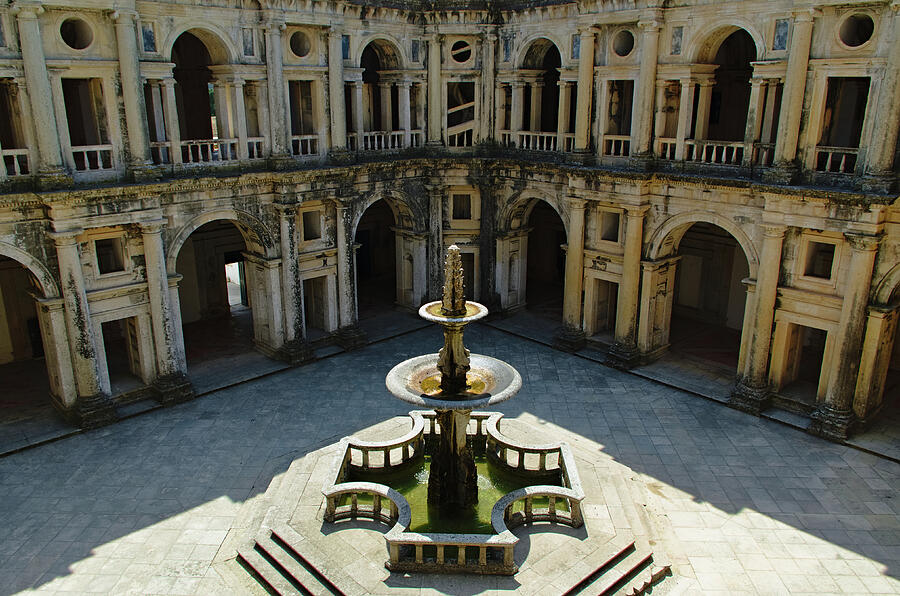 Fountain in the Convent of Christ. Tomar, Portugal Photograph by Angelo DeVal