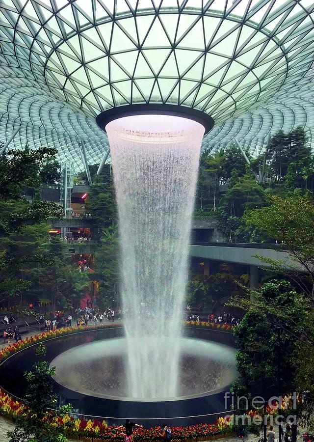 Fountain In The Jewel Singapore Photograph