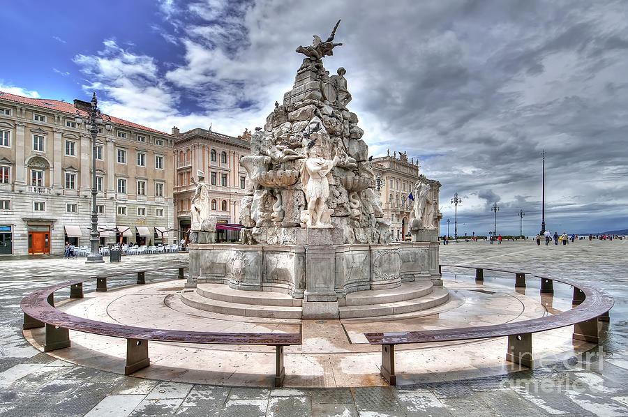 Fountain of the Four Continents - Trieste - Italy Photograph by Paolo Signorini