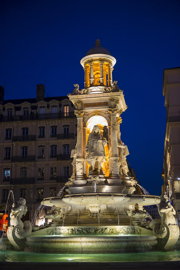 Fountain of the Place des Jacobins in Lyon Photograph by Mats Silvan