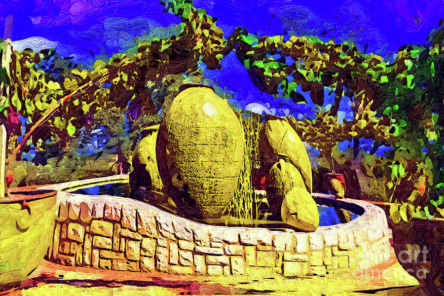 Fountain Of Urns Digital Art by Kirt Tisdale