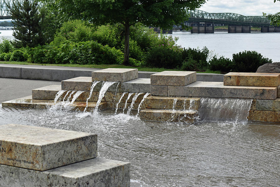 Fountain on the Riverfront Photograph by Roberta Byram