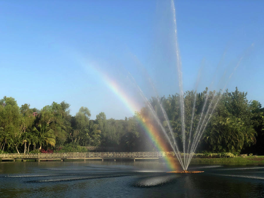 Fountain Rainbow - Landscape Photograph by Shane Bechler