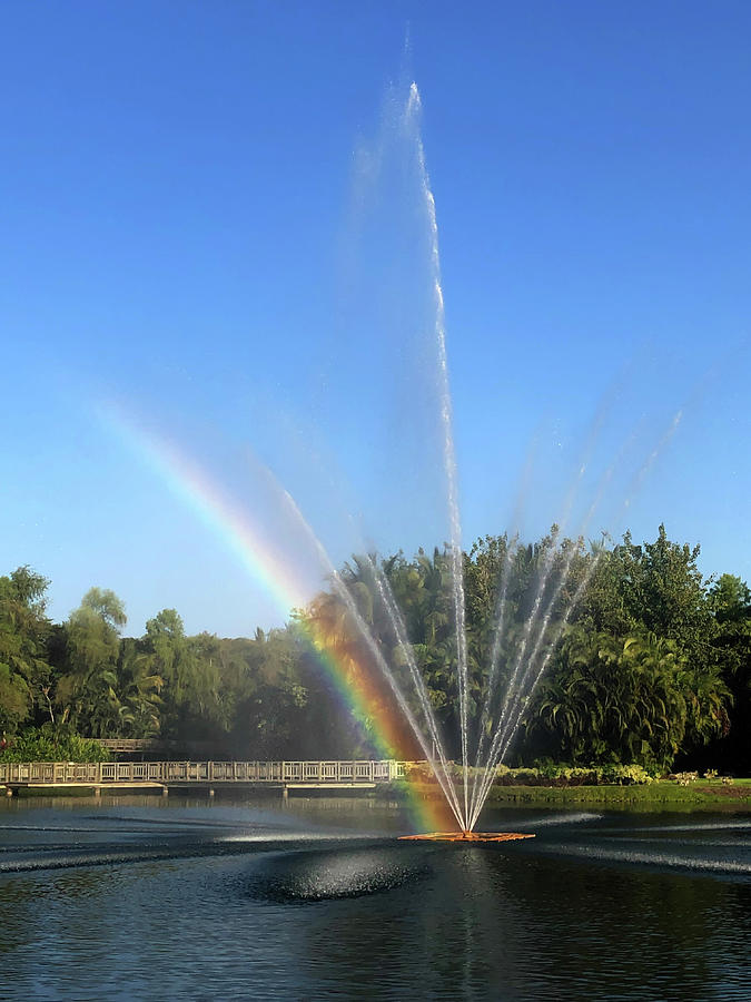Fountain Rainbow - Portrait Photograph by Shane Bechler