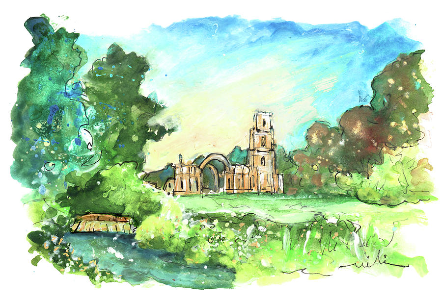 Fountains Abbey Painting by Miki De Goodaboom