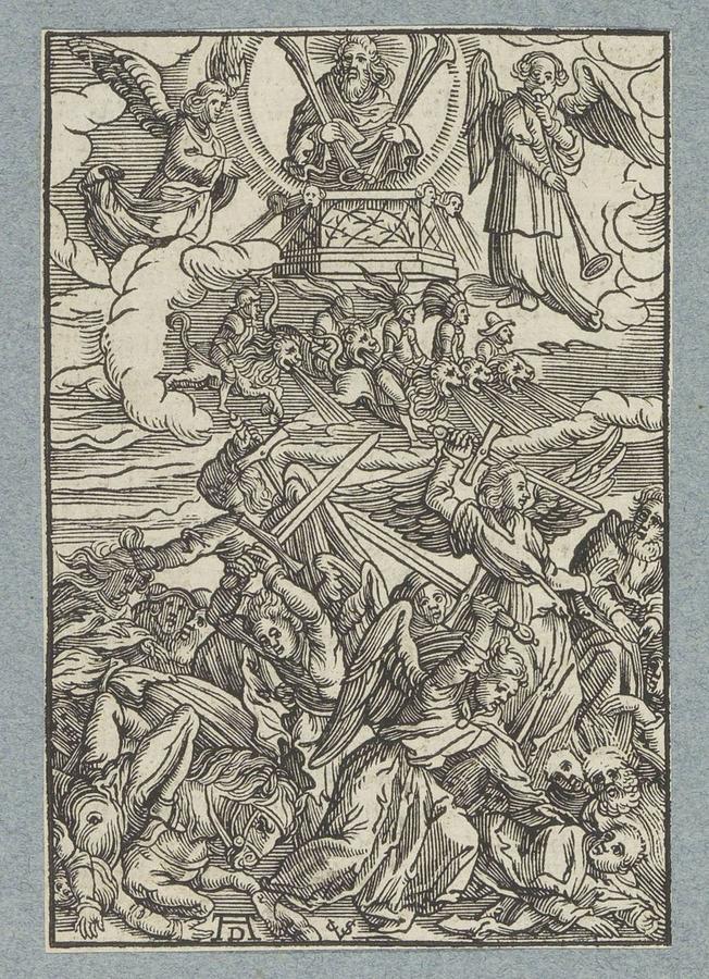 Four Avenging Angels, Christoffel van Shechem II, after Albrecht Durer ...