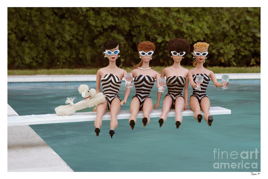 Four Board Girls Digital Art by David Parise