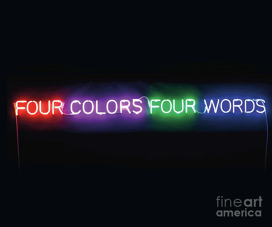 Four Colors Four Words Photograph by Doc Braham