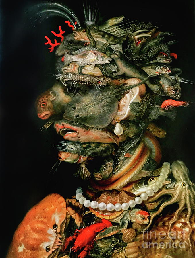 Four elements - Water Painting by Giuseppe Arcimboldo
