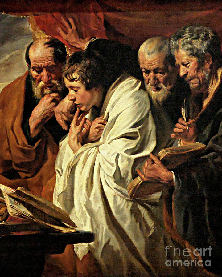 Four Evangelists - CZFEV Painting by Jacob Jordaens
