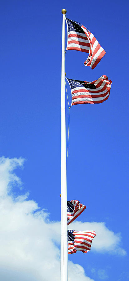 Four Flags Pole - 1 Photograph by Cora Wandel
