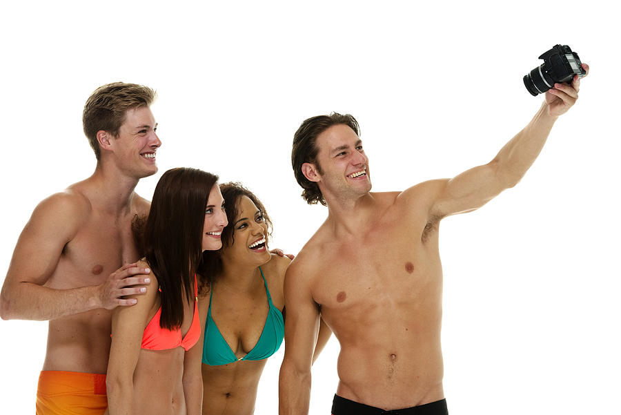 Four friends taking selfie Photograph by 4x6