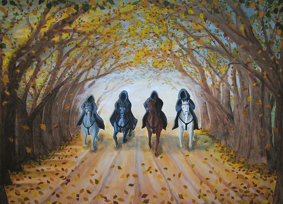 Four Horsemen of 2020 Painting by Vallee Johnson