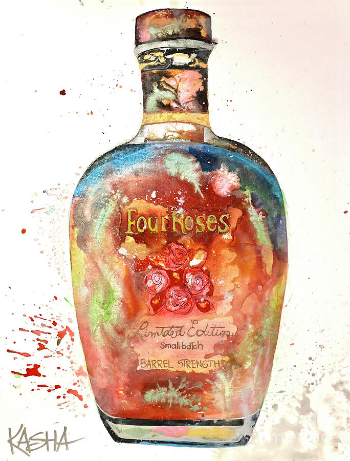 Four Roses Bourbon Painting - Four by Kasha Ritter