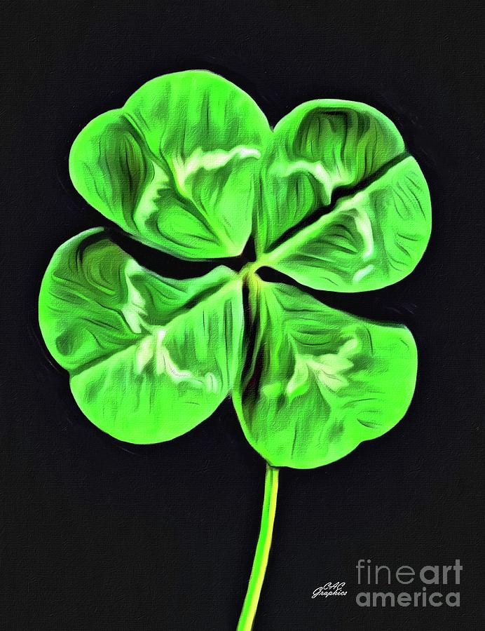 Four Leaf Clover Painting by CAC Graphics