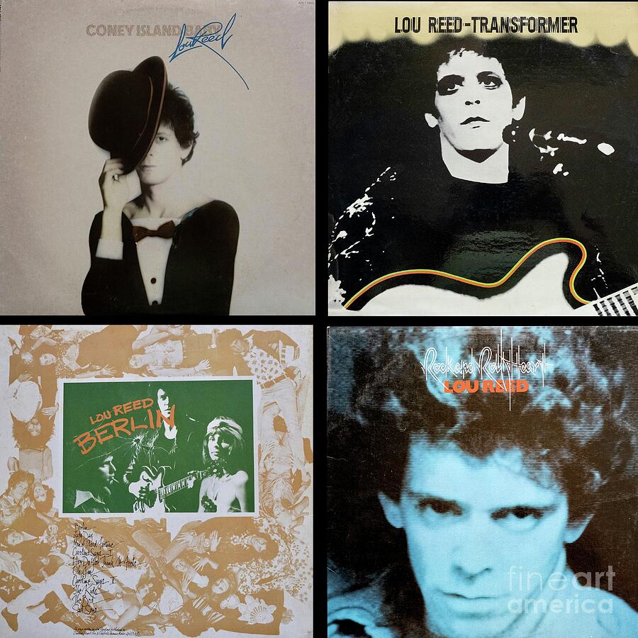 Four Lou Reed Album Covers Of The Seventies. Photograph