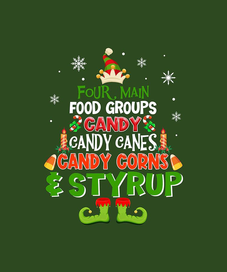 elf-4-main-food-groups-elf-movie-quote-christmas-sign-engraved-pin