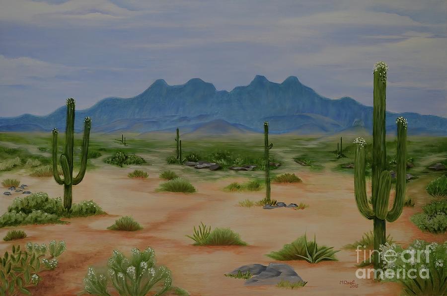 Four Peaks, Arizona Painting by Mary Deal