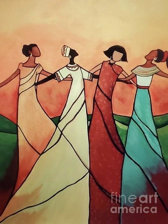 Dancin Queens Painting by James Cain Jr
